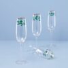 Holiday Decal Flute Glasses - Set Of 4
